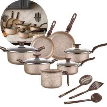 Imagem de Conjunto De Panelas Antiaderente 10 Peças Coffee Cappuccino