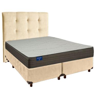 Imagem de Cama Box + Colchão Queen D33 Orthotech Inducol + Cabeceira Estofada