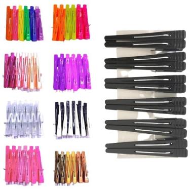 Imagem de Kit Prendedor de Cabelo Bico de Pato - 12 a 60 Unidades Presilha Jacaré Pequena para Uso Diário (Colorido,60 unidades)