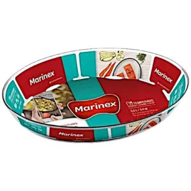 Imagem de Assadeira lasanheira Refratario de Vidro Oval 1.6 Litros Travessa Mari