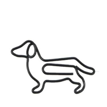 Imagem de 50 peças de clipe de papel de cachorro preto dachshund fofo mini clipes de papel acessórios ideia presentes para leitura de livros documentos escolares notas de biblioteca escritório casa mesa para