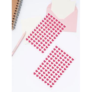 Imagem de 168 peças de adesivos rosa em forma de coração, adesivo autoadesivo com design de amor, decalque estético à prova d'água para cartões, caixas de presente, sacos de brindes, selos de envelopes, 15 x