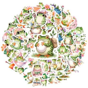 Imagem de 35 peças Sapo Celebração Natureza Festa Flor Animal Adesivos Brinquedo Colorido para Telefone DIY Guitarra Laptop Notebook Mala Copo Guitarra DIY Skate Laptop Bagagem Decoração