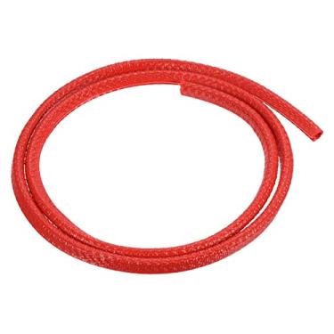 Imagem de Acabamento de borda de borracha de 1 m x 6 mm x 8 mm, protetor de borda de deck afiado de metal para proteção de canto de canal U para janela de porta de mesa de skate, vermelho