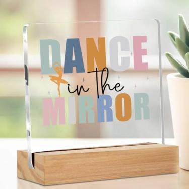 Imagem de Decoração colorida de acrílico para banheiro com suporte 10 x 10 cm, dançar no espelho, placas decorativas engraçadas para banheiro, banheiro, prateleira de vaso sanitário, cubículo