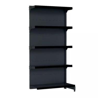 Imagem de Gondola Parede 202 Fit Continuação Preto 5 Bandeja Pe Preto - AMAPÁ