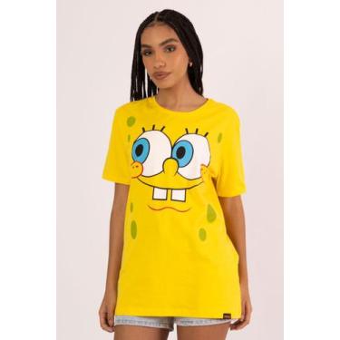 Imagem de Camiseta Bob Esponja Rostinho - Piticas, 14, Amarelo, Unissex
