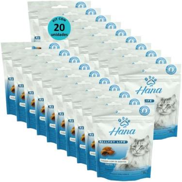 Imagem de Snacks Hana Healthy Life Dental Care Para Gatos Adultos 60g Kit Com 20