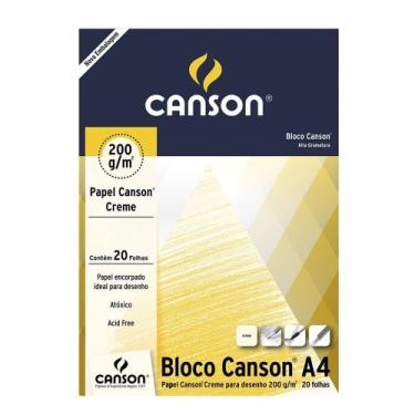 Imagem de Bloco Papel Canson Desenho 200g A4 bloco c/20fls, Creme
