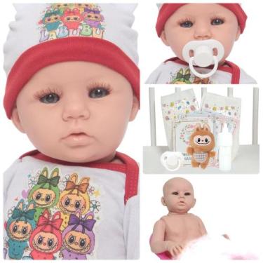 Imagem de Boneca Reborn Bebê Menina Fofinha Recém Nascida + Acessórios - Cegonha