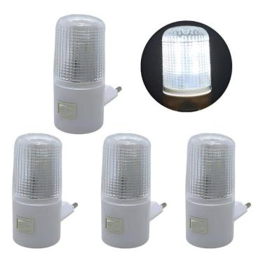 Imagem de Kit 4 Luminária De Tomada Abajur Led Mini Luz Noturna Bivolt