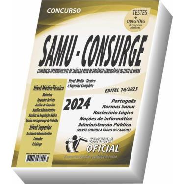 Imagem de Apostila Samu - Consurge Mg - Nível Médio Técnico E Superior - Curso o
