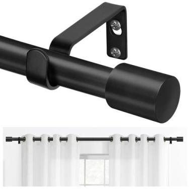 Imagem de Varão de cortina TONIAL Black 80-147cm ajustável para janelas 50-135cm