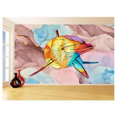 Imagem de Papel De Parede 3D Animais Pop Art Golfinho Cor 3,5M Pxa275 - Você Dec