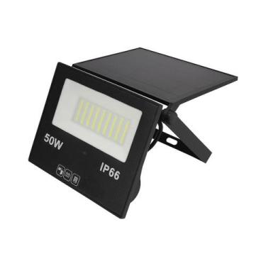 Imagem de Refletor Dobrável Led Luz Fria Com Placa Solar E Sensor 50W - Aaa top