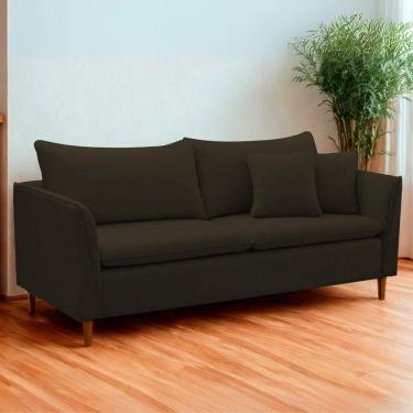 Imagem de Sofá Living Kassia 2 Lugares 2,04m Veludo Cores Lansofbr Cores Grafite