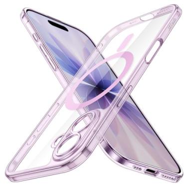 Imagem de JETech Capa Magnética Fina para iPhone 17 6,3 Polegadas Compatível com MagSafe, Proteção Total da Lente da Câmera, Case Protetora Minimalista Transparente Leve Ultrafina (Lavanda)