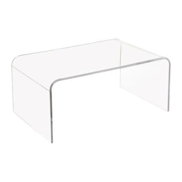 Imagem de SiaBiced Mesa de Centro Acrílica para Uso Japonês Tatami Tea Table Waterfall Design para Casa E Jardim, 45x30x30cm