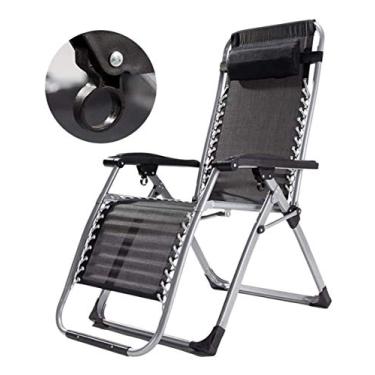 Imagem de YYBOES Móveis de pátio espreguiçadeiras de jardim, cadeira de jardim reclinável, espreguiçadeira de praia, cadeiras reclináveis no convés, cadeira reclinável dobrável para uso ao ar livre - suporta