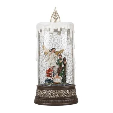 Imagem de Fenteer Globo de Neve Iluminado de Natal, Luminária Noturna, Caixa de Música Iluminada, Decoração Natalina para Sala de Estar, Escritório, Centro de Mesa para