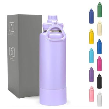 Imagem de Garrafa Térmica 800ML - Duplamente Isolada a Vácuo, Aço Inox, Base Emborrachada, Mantém sua Bebida Gelada ou Quente