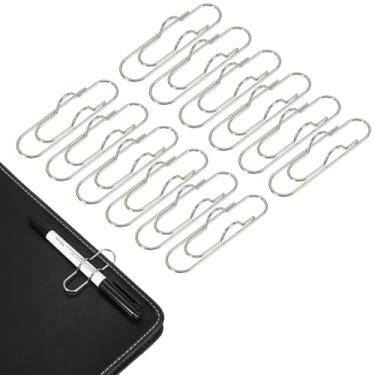 Imagem de PATIKIL Suporte de clipe de caneta para notebook, 12 peças de clipes de caneta de metal, prata