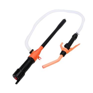 Imagem de Cryfokt Bomba de Transferência Portátil, Taxa de Fluxo de 2,2 GPM, Controle Ajustável, Bomba de Transferência de Combustível Manual Com Filtro, Bomba Líquida Multiuso para Barco, Carro, (Laranja)