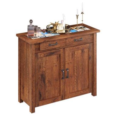 Imagem de Balcão Sala De Estar Com Cerâmica Vintage Alabama 02 Portas W02 Madeir