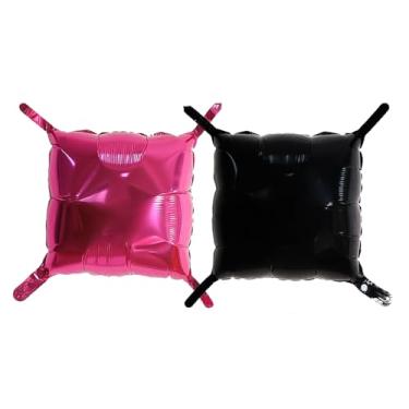 Imagem de GLASNES 25Pcs 18 Inch Double Sided Square Foil Balloons Wall Arch Kit for Birthday Wedding Anniversary Bridal Baby Shower Graduation Party Decorations (Black)