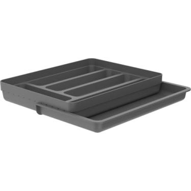 Imagem de Organizador de Gaveta Porta Talheres Separador de Talher Cozinha Ou Logic com Extensor 36cm x 28cm para Cozinha Logic OU, Apartamento ou Kitnet, Mantém Talheres Separados(CHUMBO)