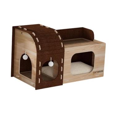 Imagem de Generic Casinha para Gatos com Bola Pendurada, Multiuso, Portátil, para Brincar, Descansar e Esconderijo, a Arranhões, para Gatinhos