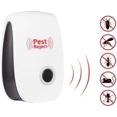 Imagem de Repelente EletrôNico UltrassôNico Mosca Pernilongos Baratas Morcegos Repele E Espanta Ratos Bivolt