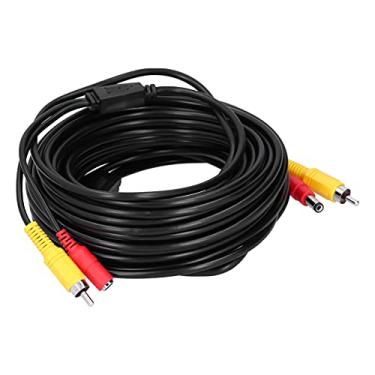 Imagem de aqxreight Cabo para Câmera de Vigilância Vídeo 2 Em 1 e Cabo de Alimentação Com Conector DC para Sistemas CCTV Câmeras de Visão Traseira Leitores de DVD Externos Proteção EMI à Prova de Intempéries