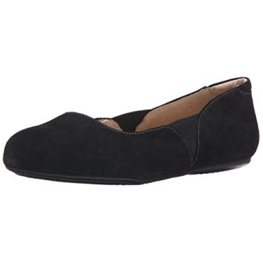 Imagem de Softwalk Sapatilha feminina Norwich Ballet, Camurça preta, 6 Wide