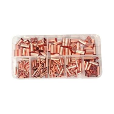 Imagem de Kit De Terminais De Cobre Pequenos 250 Peças Para Fiação Elétrica Cone