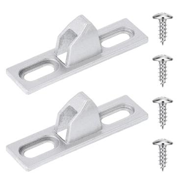Imagem de 2 peças de suporte de porta deslizante, trava de porta deslizante, trava de vidro deslizante com parafuso de montagem, trava de porta deslizante de substituição para portas deslizantes de pátio