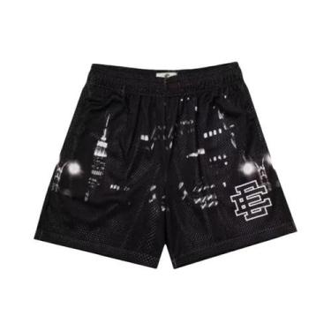 Imagem de Shorts De Malha Casuais De Verão Para Homens, Calças De Fitness Básica