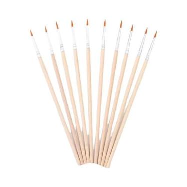 Imagem de Conjunto De Pincéis Planos De Nylon Com Cerdas Para Pintura - 10, 30, 