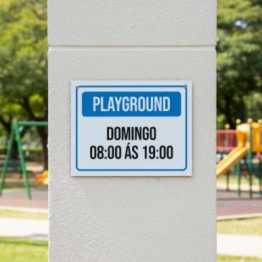 Imagem de Placa Acm Playground Domingo 18X23 - Sinalizo
