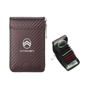 Imagem de Carteira Portátil Fina E Macia, Mini Porta-Cartões De Crédito Para Cit