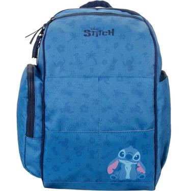 Imagem de Mochila  Maternidade BABY BAG TOP com Trocador STITCH Azul Babygo