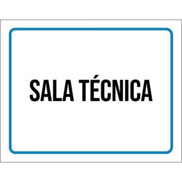 Imagem de Kit 10 Placa Acm Setor ul Sala Técnica 18X23 - Sinalizo