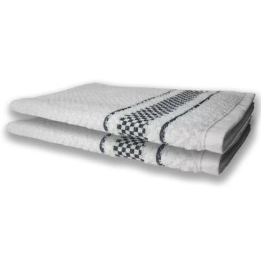 Imagem de 2 Panos De Prato Atoalhado Felpudo 370g/m² Premium Preto