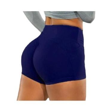 Imagem de Shorts De Fitness Sem Costura De Cintura Alta Com Efeito Levanta Bumbu