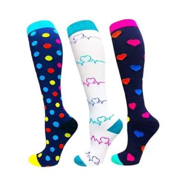 Imagem de Meias De Compressão Médicas Para Mulheres, 3 a 6 Pares, Meias Esportiv