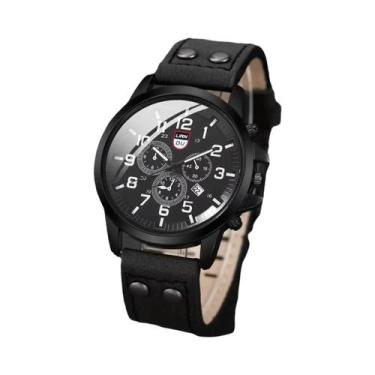 Imagem de Relógio De Pulso Masculino Casual Esportivo Com Pulseira De Couro E Ca