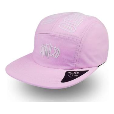 Imagem de Boné Masculino Five Panel Aba Reta Modelo Aberto Strapback Preto Anth 
