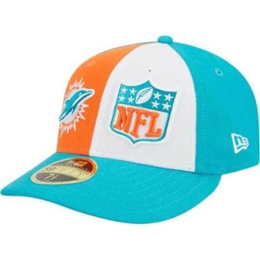 Imagem de Boné New Era Miami Dolphinssideli Aba Curva Fechado 59Fifty Fitted Low Profile 2023 Masculino-Masculino