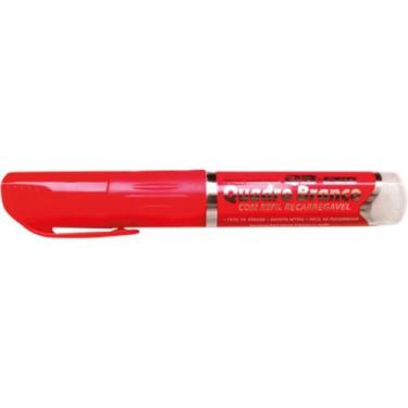 Imagem de Pincel Marcador para Quadro Branco QB-550 Recarregável Vermelho - Disp