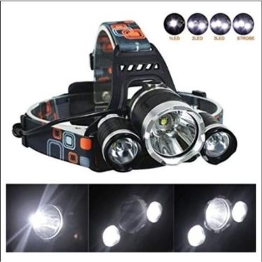 Imagem de Lanterna de Cabeça Boruit Rj-2800 Dual Light Recarregável com Zoom Regulável 2000 Lumens Oem